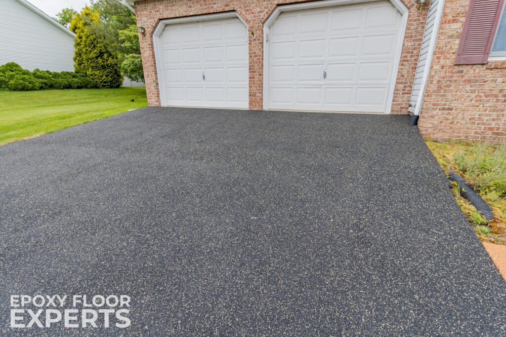 black rubber driveway