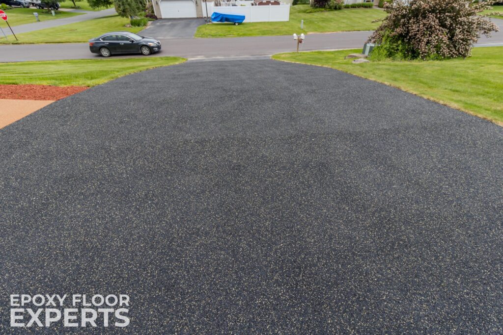 black rubber driveway