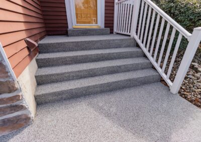 Grey Rubberstone Front Steps