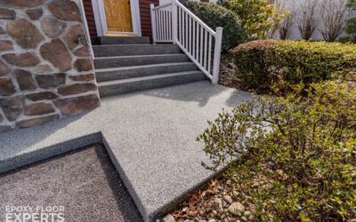 Grey RubberStone Front Steps