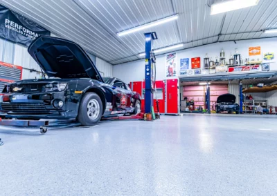 Easton, PA Pole Barn Garage – Epoxy Flake Flooring