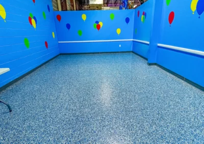 Lancaster, PA Bounce Kraze Party Rooms in Epoxy Orbit Flake