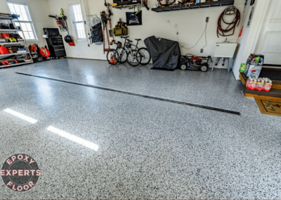 Moscow, PA Epoxy Domino Flake Garage Floor