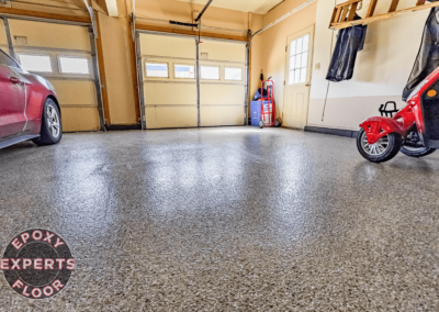 Pittston, PA Epoxy Creekbed Flake Garage Floor