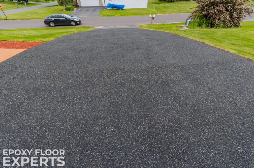 black rubber driveway