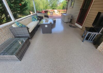 Harrisburg, PA Patio Epoxy Terrazzo Flake Installation