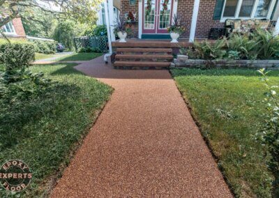 Montoursville, PA Epoxy Sunset Stone & Standard Brown FlexRubber Front Porch & Patio