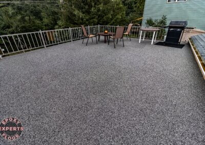 Ephrata, PA Epoxy Grey & Back Rubber Patio